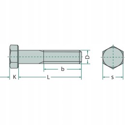 Hex head screw 38mm stauff