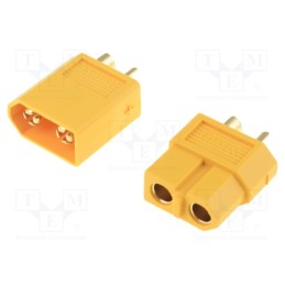 1 pcs x POLOLU - XT60 YELLOW - Accessories: power connector, yellow, PIN: 2, 65A