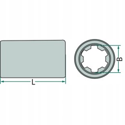 Profile hub 1 inch 100 mm granite