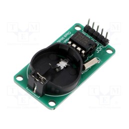 1 pcs x OKYSTAR - OKY3391 - Module: RTC, DS1302, serial, 3.3÷5VDC, RTC battery,pin strips