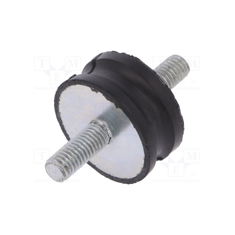 1 pcs x ELESA+GANTER - DVC.1-35-31-15-M8-20-70 - Vibration damper, M8, Ø: 35mm, rubber, L: 15mm, Thread len: 20mm
