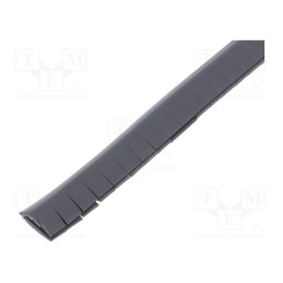 1 rol x KURANT - OKB-N-2,5 GRAY - Hole and edge shield, PVC, L: 10m, black, H: 12mm, W: 6mm, -30÷70°C