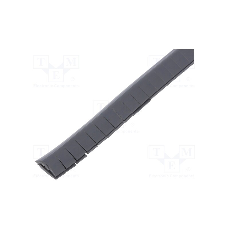 1 rol x KURANT - OKB-N-2,5 GRAY - Hole and edge shield, PVC, L: 10m, black, H: 12mm, W: 6mm, -30÷70°C