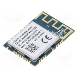 1 pcs x MICROCHIP TECHNOLOGY - ATWINC1500-MR210PB1961 - Module: WiFi, IEEE 802.11b/g/n, SPI,UART, SMD, 21.7x14.7x2.1mm
