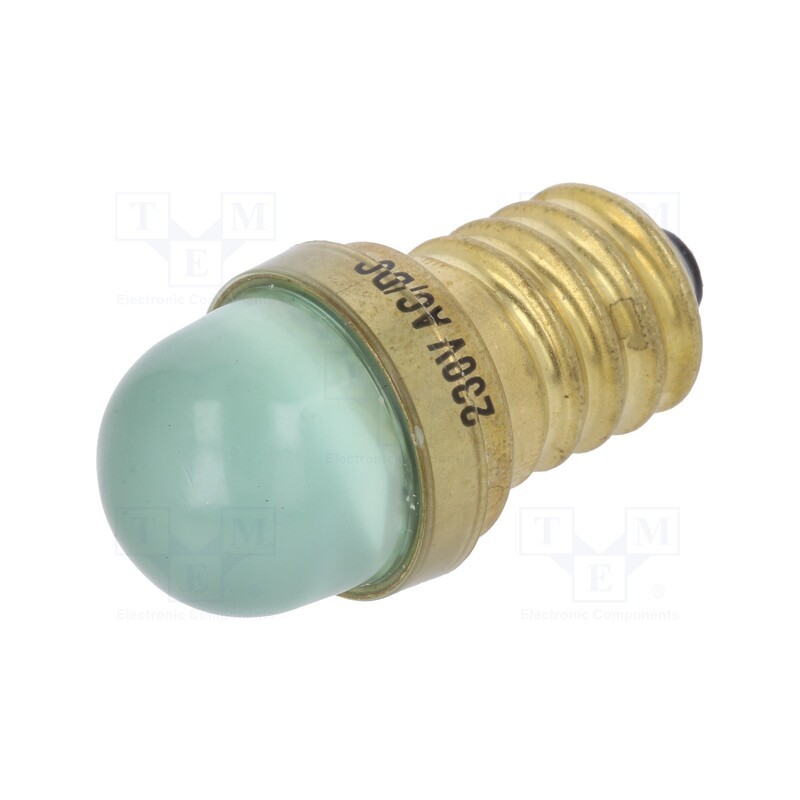 1 pcs x POLAM-ELTA - LG-E14-230AC - LED lamp, green, E14, 230VAC