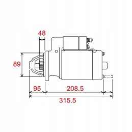 Starter john deere 6510 6910 12v 3kw 11z cargo