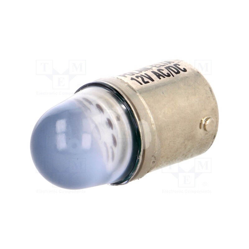 1 pcs x POLAM-ELTA - LB-BA15S-12AC/DC - LED lamp, blue, BA15S, 12VDC, 12VAC