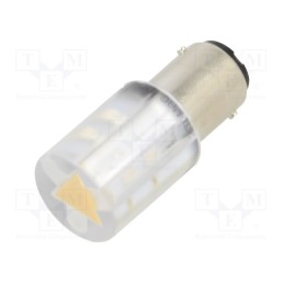 1 pcs x CML INNOVATIVE TECHNOLOGIES - 18561232 - Indicator: LED, BA15D,T20, yellow, plastic, 230VAC, 230VDC