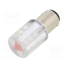 1 pcs x CML INNOVATIVE TECHNOLOGIES - 18561230 - Indicator: LED, BA15D,T20, red, plastic, 230VAC, 230VDC, -20÷60°C