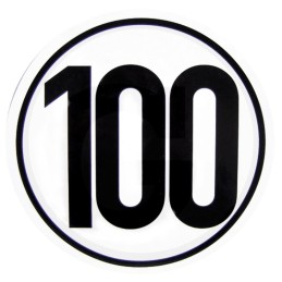 Sticker speed limit 100 km h fi 200 mm