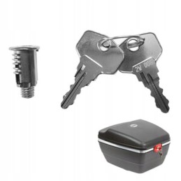 Spare lock with key for the tourist trunk