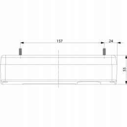 Rectangular left combination rear lamp