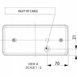 Rectangular left combination rear lamp