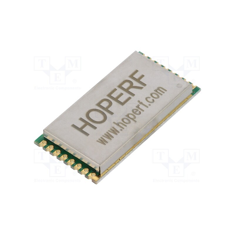 1 pcs x HOPE MICROELECTRONICS - RFM98PW-433S2 - Module: transceiver, RF, FSK,GFSK,GMSK,LoRa,MSK,OOK, 433.92MHz
