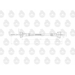 Hour meter cable l 680mm c 328 or