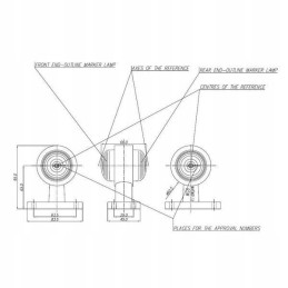 Halogen front and rear straight marker lamp 12 24