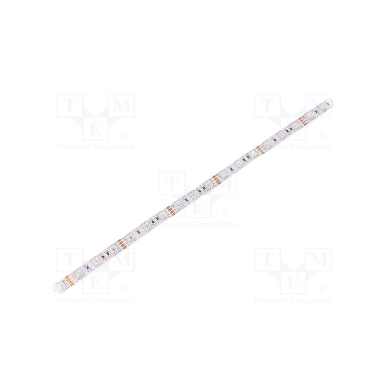 1 m x WISVA OPTOELECTRONICS - HH-SRGB60F010-5050-12 WHITE PCB IP20 - LED tape, RGB, 5050, 12V, LED/m: 60, 10mm, white PCB, IP20,
