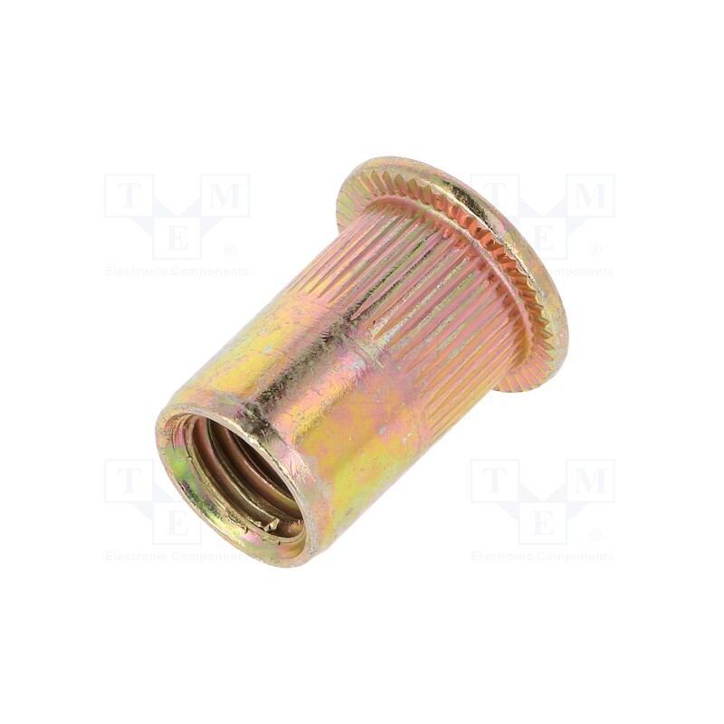 1 pcg x YATO - YT-36475 - Rivet nuts, M10, steel, Ømount.hole: 12.8mm, L: 21mm, Head: flat