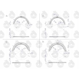 Set of half rings n 0 90 iii cut 46401112