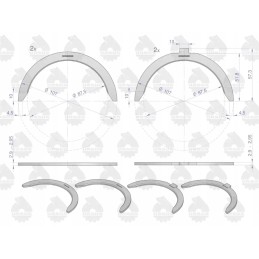 Set of half rings nominal n 0 00 80002041