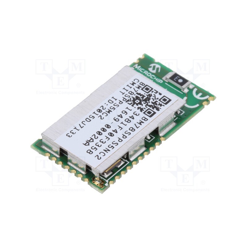 1 pcs x MICROCHIP TECHNOLOGY - BM78SPPS5NC2-0002AA - Module: Bluetooth Classic / Low Energy, GPIO,I2C,UART, SMD