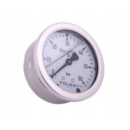 Glycerine pressure gauge M63 0 60 bar, rear connection