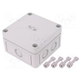 1 pcs x SPELSBERG - 12740301 - Enclosure: multipurpose, X: 94mm, Y: 94mm, Z: 57mm, TK PC, grey, IP66