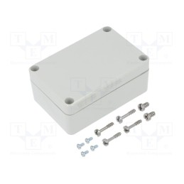 1 pcs x FIBOX - PC 071004 - Enclosure: multipurpose, X: 66mm, Y: 98mm, Z: 41mm, EURONORD, grey