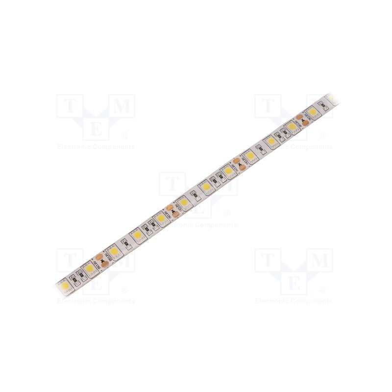 1 m x WISVA OPTOELECTRONICS - HH-S60F010-5050-12 CW WHITE PCB IP65 - LED tape, white cold, 5050, 12V, LED/m: 60, 10mm, white PCB