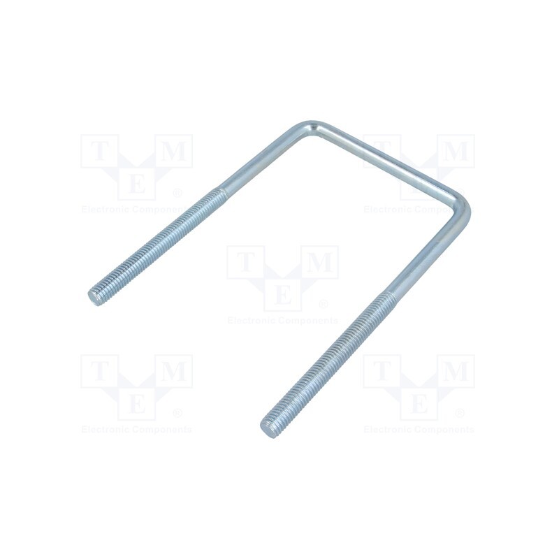 1 pcs x DROMET - CBTC..8..77.136 (2 1/2') - U-bolt, C, 1.25, steel, zinc, Thread len: 70mm, Int.width: 77mm