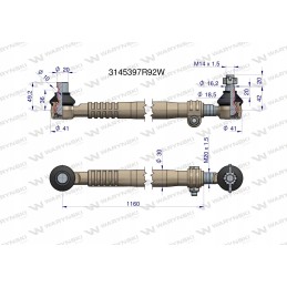 Steering rod 3145397r92w Warynski