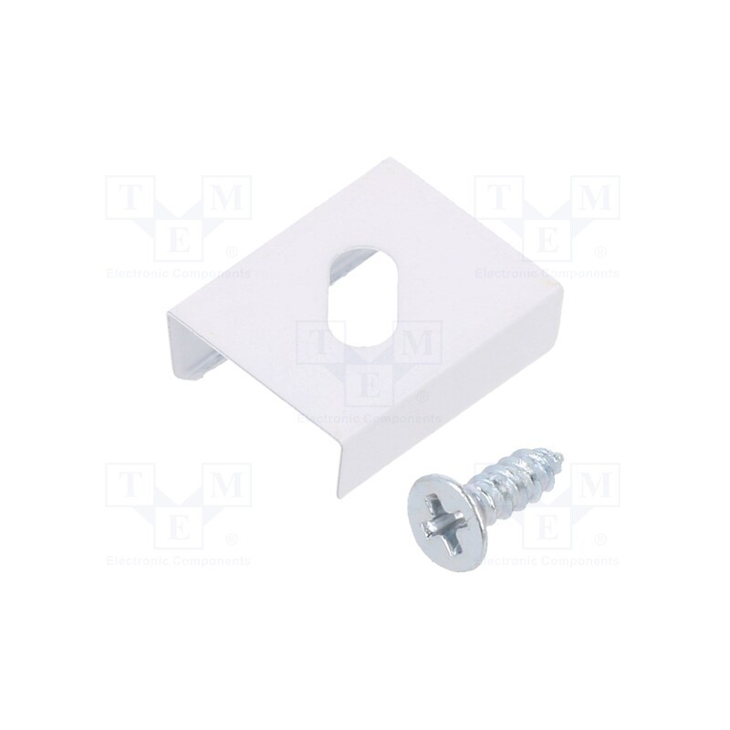 1 pcg x TOPMET - 89270001 - Flexible mounting plate Z, white, 20pcs, stainless steel