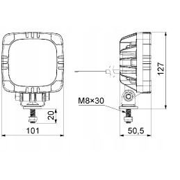 Halogen work lamp 15LED searchlight 12 24v 1000lm