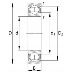 Ball bearing usually 35x80x21 mm ina fag 63072rs
