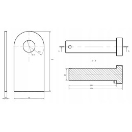 Mounting to a hydraulic cylinder, diameter 35 mm