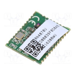 1 pcs x MICROCHIP TECHNOLOGY - RN4870U-V/RM118 - Module: Bluetooth Low Energy, Bluetooth 5,Bluetooth Low Energy