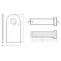 Mounting to a hydraulic cylinder, diameter 40 mm