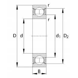 Ball bearing usually 45x100x25 mm gopart