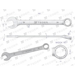 Open-end wrench 24 mm teger motogeneric