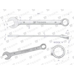 Open-end wrench 25 mm teger motogeneric