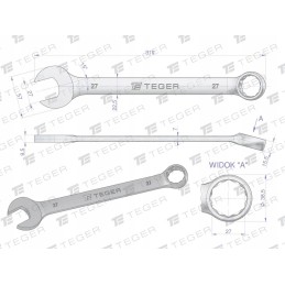 Open-end wrench 27 mm teger motogeneric