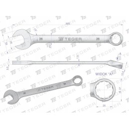 Open-end wrench 26 mm teger motogeneric