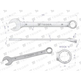 Open-end wrench 28 mm teger motogeneric