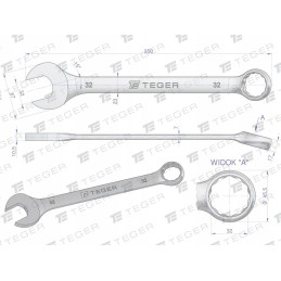 32 mm teger motogeneric open-end wrench