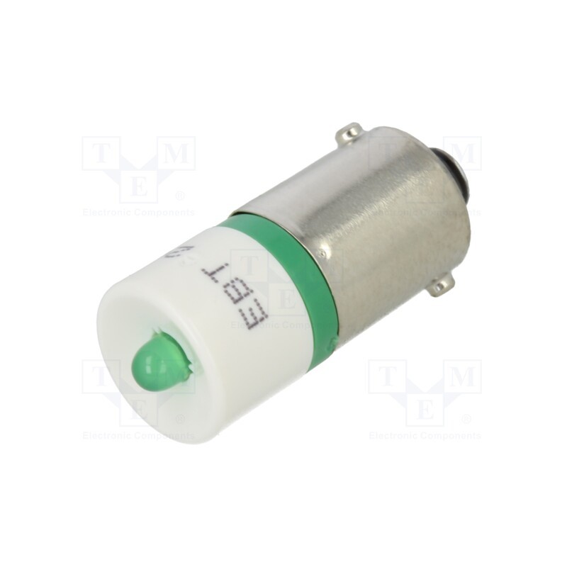 1 pcs x CML INNOVATIVE TECHNOLOGIES - 186003A1 - Indicator: LED, BA9S,T10, green, plastic, 24÷30VDC, -20÷60°C