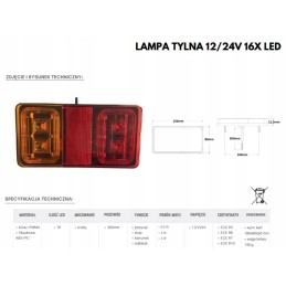 LED rear combination lamp ursus c 330 c 360 zetor