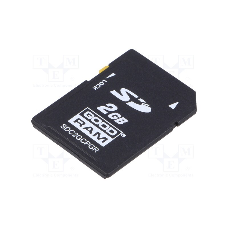 1 pcs x GOODRAM INDUSTRIAL - SDC2GCPGRB - Memory card, industrial, pSLC,SD, Class 6, 2GB, 0÷70°C