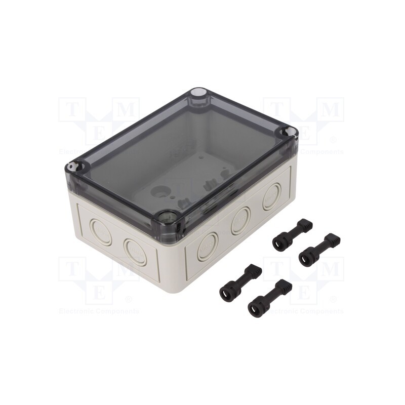 1 pcs x SPELSBERG - 10600901 - Enclosure: multipurpose, X: 94mm, Y: 130mm, Z: 57mm, TK PS, grey, IP66