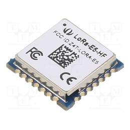 1 pcs x SEEED STUDIO - LORA-E5 LORAWAN MODULE - Module: transceiver, ADC,GPIO,I2C,SPI,SWD,UART, -136.5dBm, 22dBm