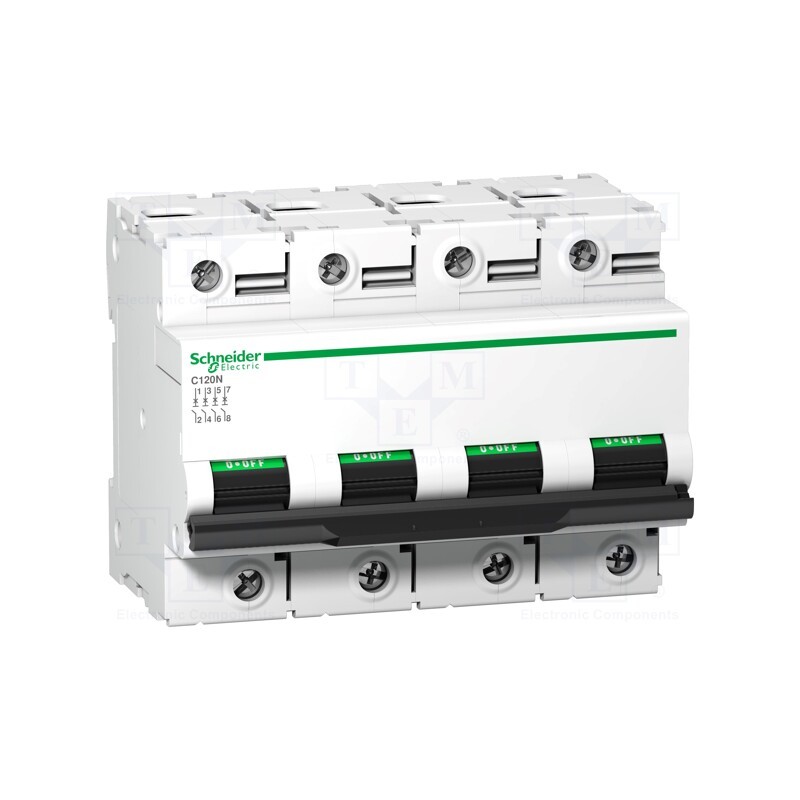 1 pcs x SCHNEIDER ELECTRIC - A9N18353 - Circuit breaker, 230/400VAC, Inom: 80A, Poles: 4, Charact: B, 10kA
